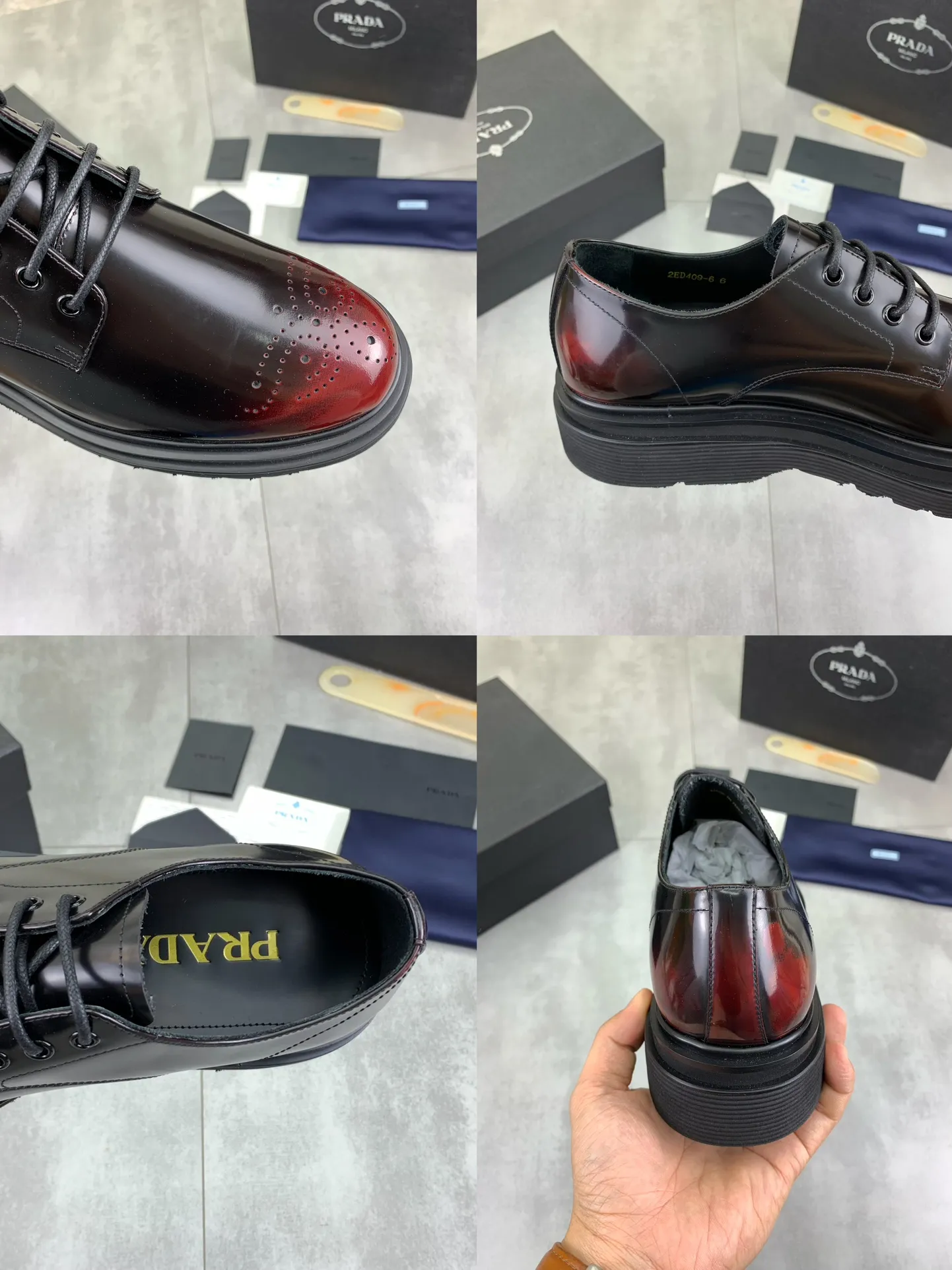 Factory price P880 💰Original quality, top version🔱 ＰＲＡＤＡ——Prada. Men's business casual leather shoes, top quality products. 1:1 shipment ⬆️Luxurious and noble👞All imported original color-rubbed open edge beads, just to create a more comfortable wearing body Tested, upper: original comfortable open-edge bead-rubbed calf leather ➕Top imported water-dyed full cow lining, original light and comfortable TPU foam combination bottom ✔️Code number: 39-44 (38.45 can be customized)